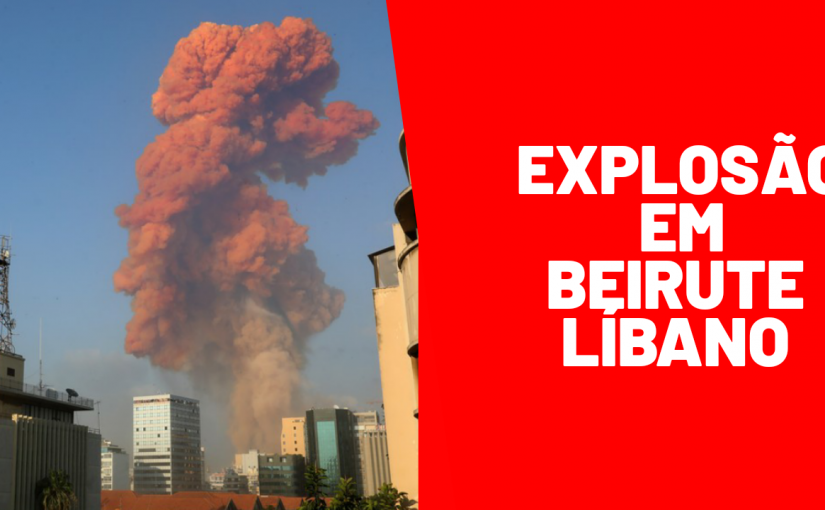 Beirute Líbano Explosão em câmera lenta